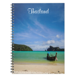 Thailand Travel Beach Foto met Vissende tas Notitieboek