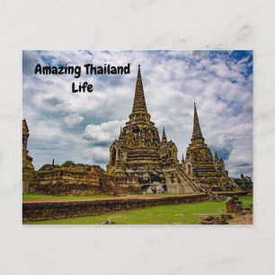 Thailand Travel Holiday Asian Tourism Briefkaart