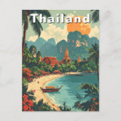  Thailand Tropical Beach Travel Art Briefkaart (Voorkant)