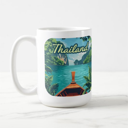 Thailand Tropical Island Long Tail Boat  Koffiemok (Links)