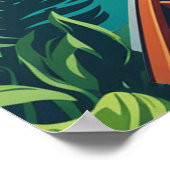 Thailand Tropical Island Long Tail Boat  Poster (Hoek)