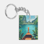 Thailand Tropical Island Long Tail Boat  Sleutelhanger (Voorkant Links)