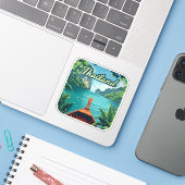 Thailand Tropical Island Long Tail Boat  Sticker (Laptop met iPhone)