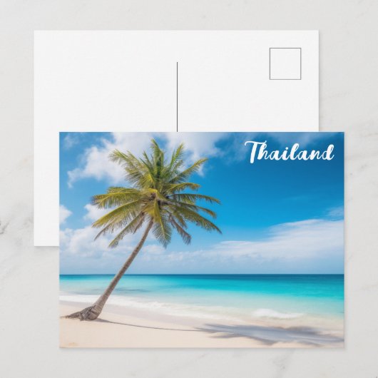 Thailand Tropisch strand Ocean Palm Tree Travel Briefkaart (Voorkant / Achterkant)