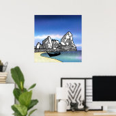 Thailand Tropisch strand Scene Poster (Thuiskantoor)