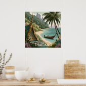 Thailand Tropische Illustratie Poster (Keuken)
