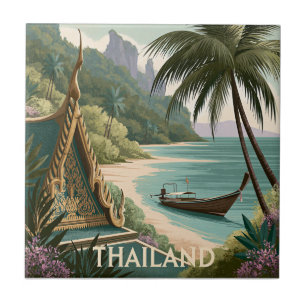 Thailand Tropische Illustratie Tegeltje
