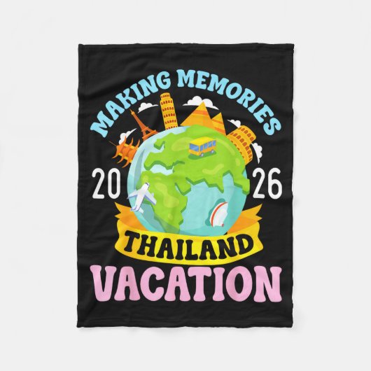 Thailand Vacation 2026 Travel Making Memories Fami Fleece Deken (Voorkant)
