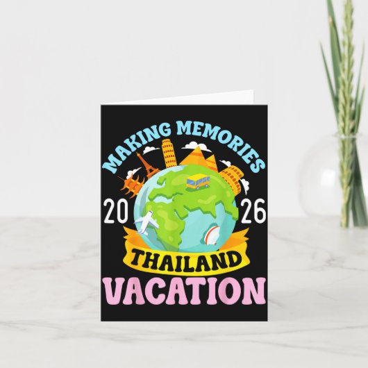 Thailand Vacation 2026 Travel Making Memories Fami Kaart (Voorkant)