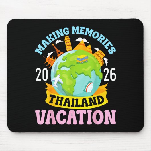 Thailand Vacation 2026 Travel Making Memories Fami Muismat (Voorkant)