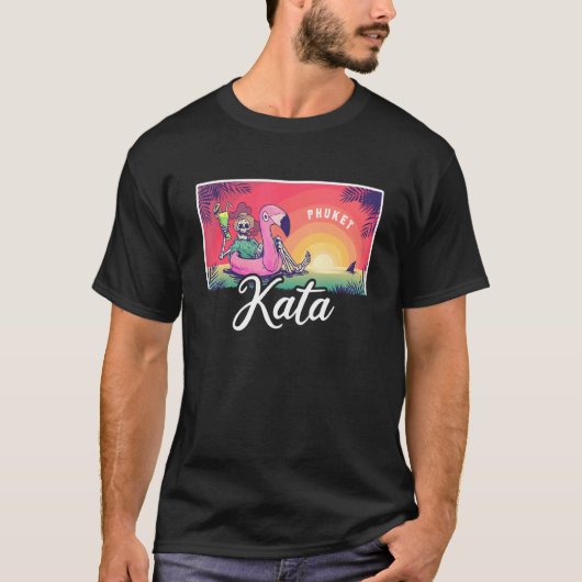  Thailand Vacation Travel Asia Kata Beach P T-shirt (Voorkant)