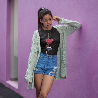 Thailand - Verticaal I houdt van Thai Flag Kaartvr T-shirt