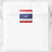 Thailand vierkante glossy vlag sticker (Tas)