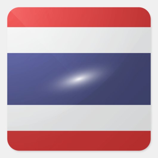 Thailand vierkante glossy vlag sticker (Voorkant)