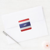 Thailand vierkante glossy vlag sticker (Envelop)