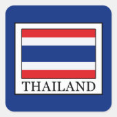 Thailand Vierkante Sticker (Voorkant)
