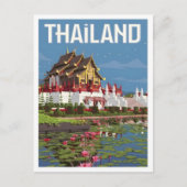 Thailand Vintage Kunst Reizen Briefkaart (Voorkant)