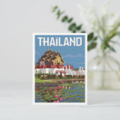 Thailand Vintage Kunst Reizen Briefkaart (Staand voorkant)