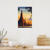 Thailand Vintage Travel Poster (Keuken)