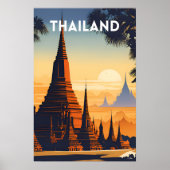 Thailand Vintage Travel Poster (Voorkant)