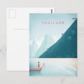 Thailand Vintage Travel Poster - Art Briefkaart (Voorkant / Achterkant)