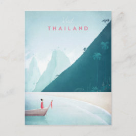 Thailand Vintage Travel Poster - Art Briefkaart