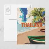 Thailand Vintage Travel Poster Briefkaart (Voorkant / Achterkant)