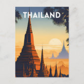 Thailand Vintage Travel Poster Briefkaart (Voorkant)