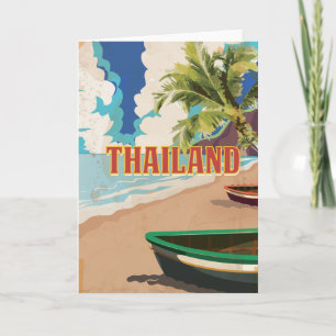Thailand Vintage Travel Poster Feestdagen Kaart