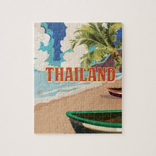 Thailand Vintage Travel Poster Legpuzzel (Verticaal)