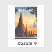 Thailand Vintage Travel Poster Sticker (Vel)