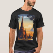 Thailand Vintage Travel Poster T-shirt (Voorkant)