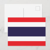 Thailand vlag briefkaart (Voorkant / Achterkant)