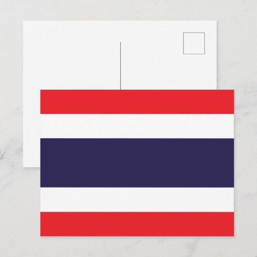 Thailand vlag briefkaart (Voorkant / Achterkant)