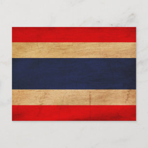 Thailand vlag briefkaart