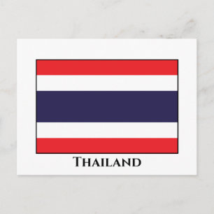 Thailand vlag briefkaart