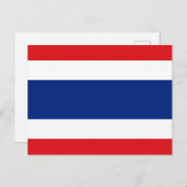 Thailand vlag briefkaart (Voorkant / Achterkant)