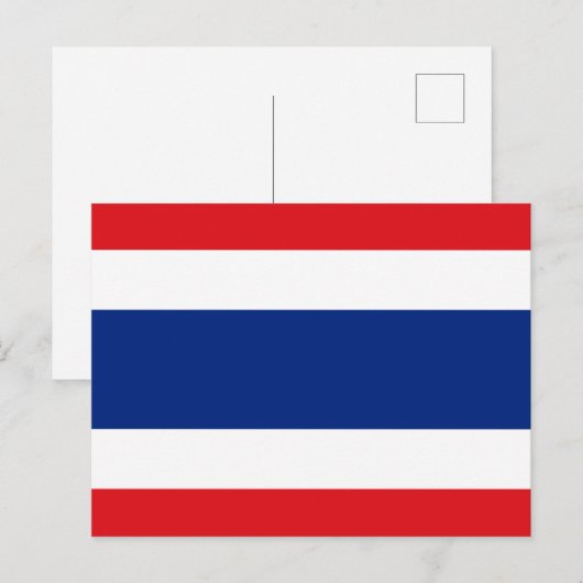 Thailand vlag briefkaart (Voorkant / Achterkant)