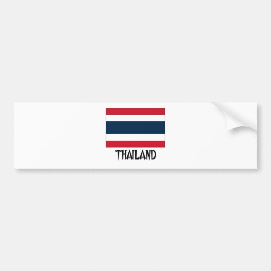Thailand vlag bumpersticker (Voorkant)