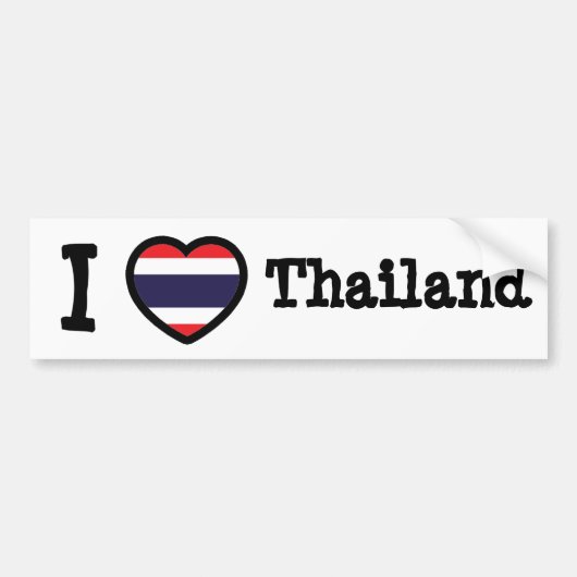 Thailand vlag bumpersticker (Voorkant)