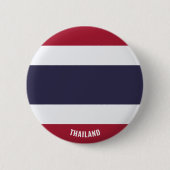Thailand Vlag Charmante Patriottische Button (Voorkant)