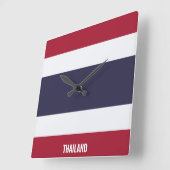 Thailand vlag Dazzling Patriotic Vierkante Klok (Hoek)