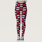 Thailand - Vlag Heart Pattern Cute Patriotic Thai Leggings (Voorkant)