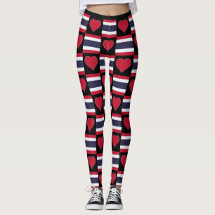 Thailand - Vlag Heart Pattern Cute Patriotic Thai Leggings