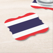 Thailand vlag kartonnen onderzetters (Gekanteld)