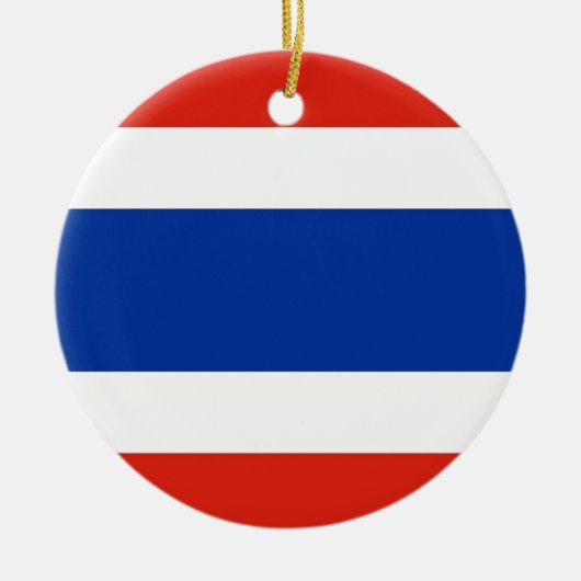 Thailand vlag keramisch ornament (Voorkant)