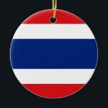 Thailand vlag keramisch ornament<br><div class="desc">Ik vind dit een mooi uitzicht en ik hoop dat u dat ook doet! Bedankt om langs te stoppen! Voel u vrij om dit aan te passen aan uw behoeften. Een prachtige dag!</div>