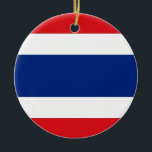 Thailand vlag keramisch ornament<br><div class="desc">Ik vind dit een mooi uitzicht en ik hoop dat u dat ook doet! Bedankt om langs te stoppen! Voel u vrij om dit aan te passen aan uw behoeften. Een prachtige dag!</div>