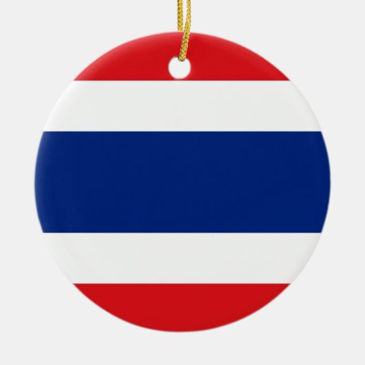 Thailand vlag keramisch ornament (Voorkant)