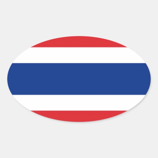 Thailand vlag ovale sticker (Voorkant)